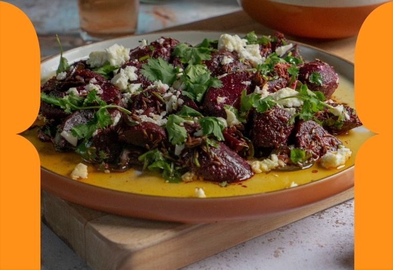 SPICED BEETROOT, FETA & SMOKY WEDGES